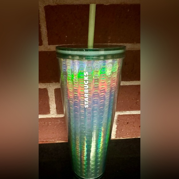 Starbucks Other - Starbucks Iridescent Green Cold Cup Venti 24oz – Smooth Finish
